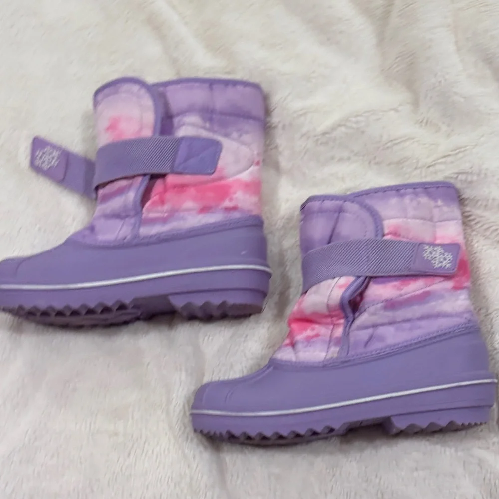 The Children's Place Purple and Pink Kids Snow Boots